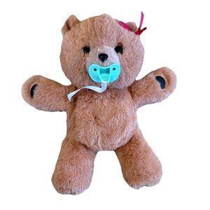 Little Live Pets Teddy Bear Plush Brown Cozy Dozy Baby Cubbles With Pacifier